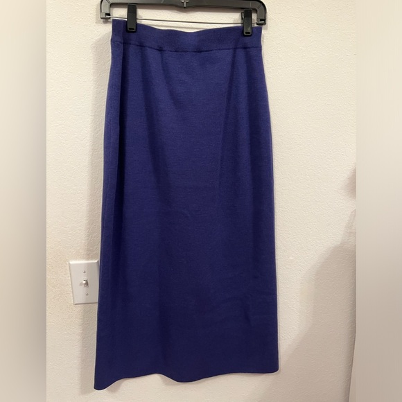 Eileen Fisher Deep Blue / purple Maxi Knit  Skirt & 🎁 - Picture 1 of 7